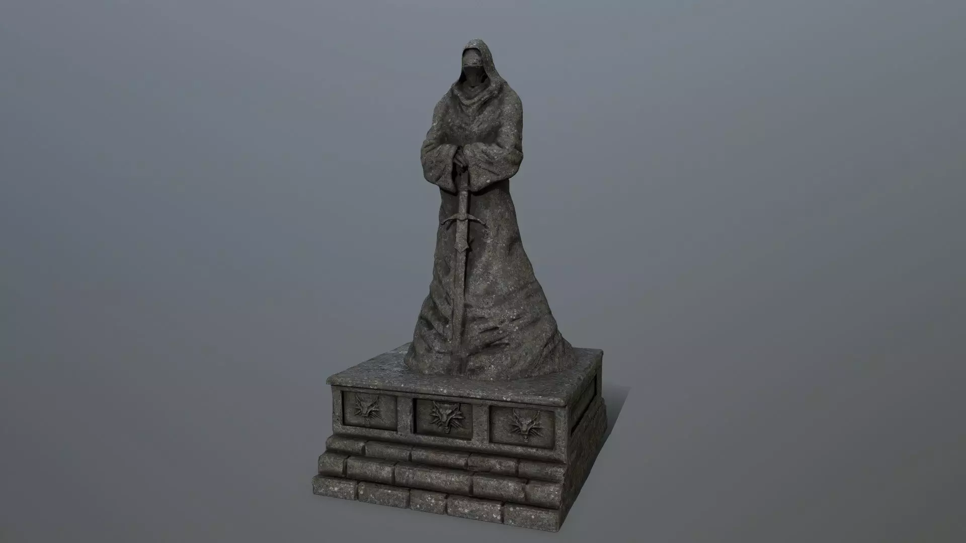 statue 4 Low-poly 3D model_0