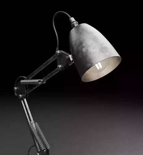 Lampada da scrivania industriale - Modello 3D realistico