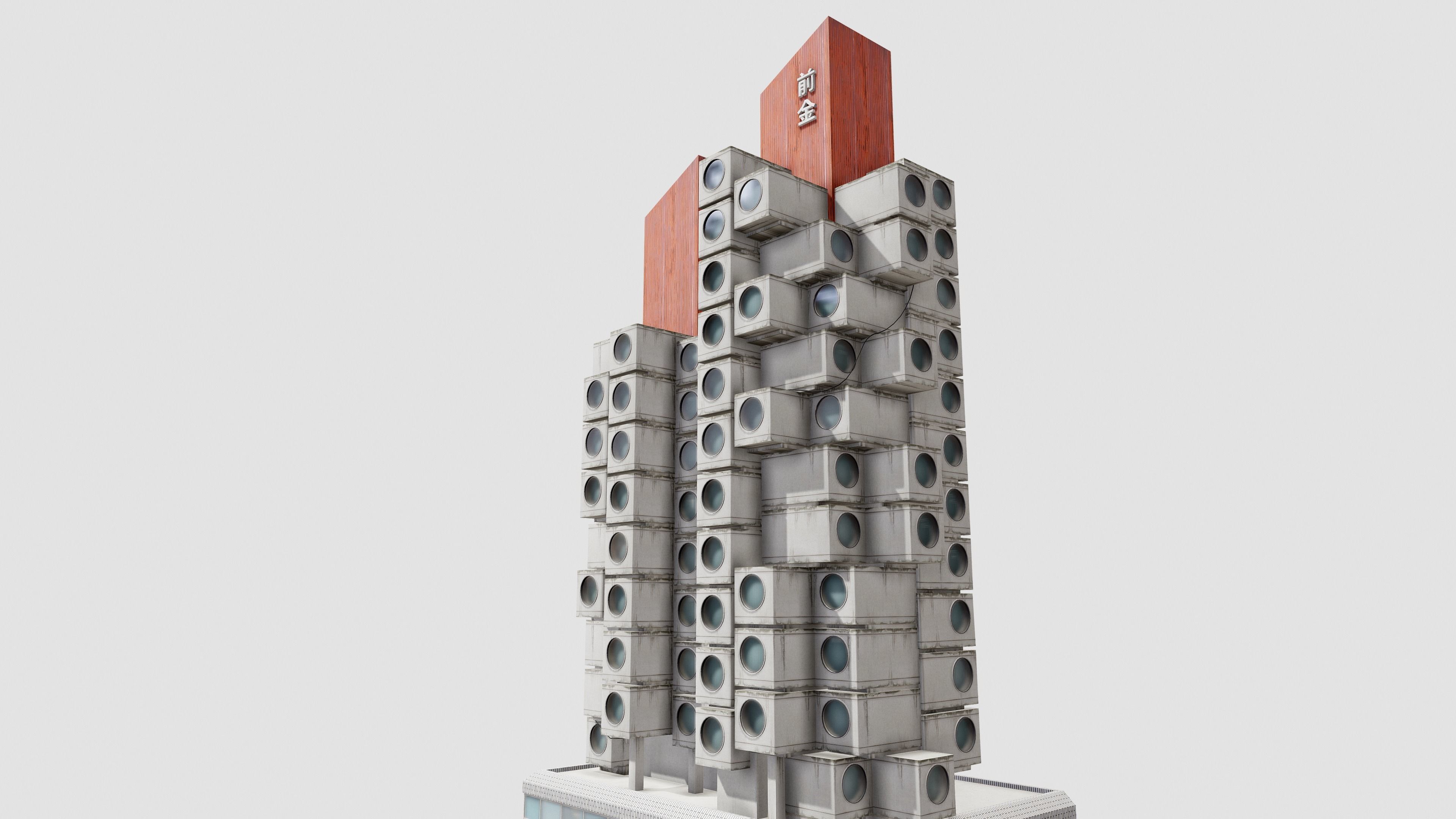 Tokyo Capsule Hotel Low-poly 3D model_11