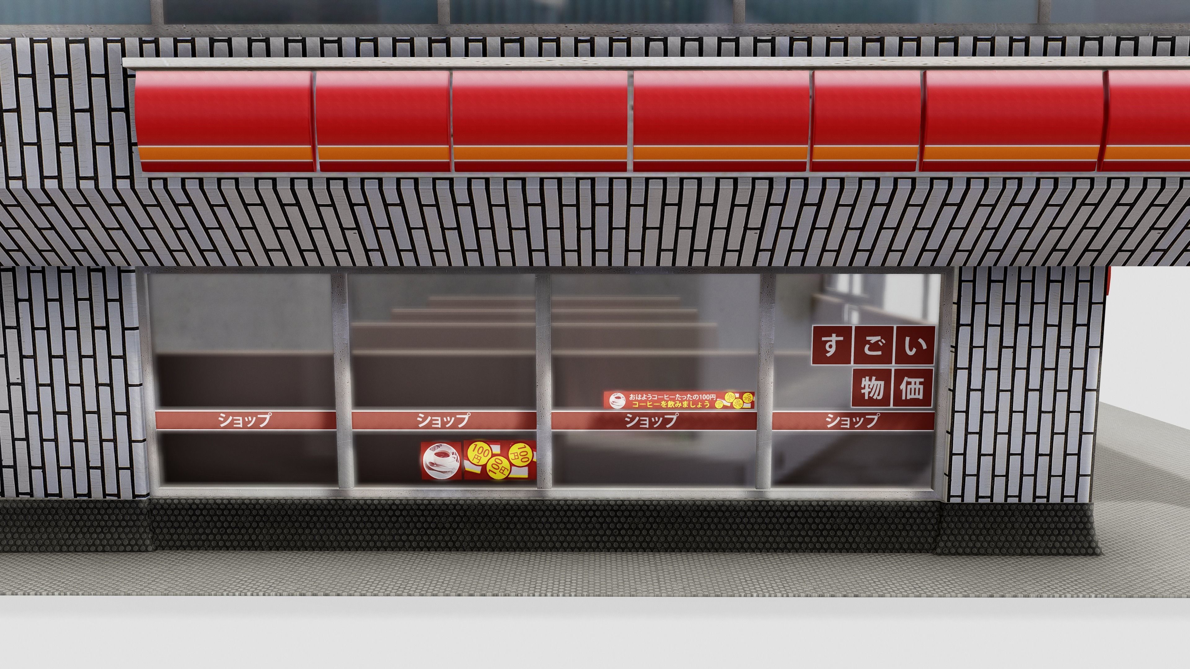 Tokyo Capsule Hotel Low-poly 3D model_7