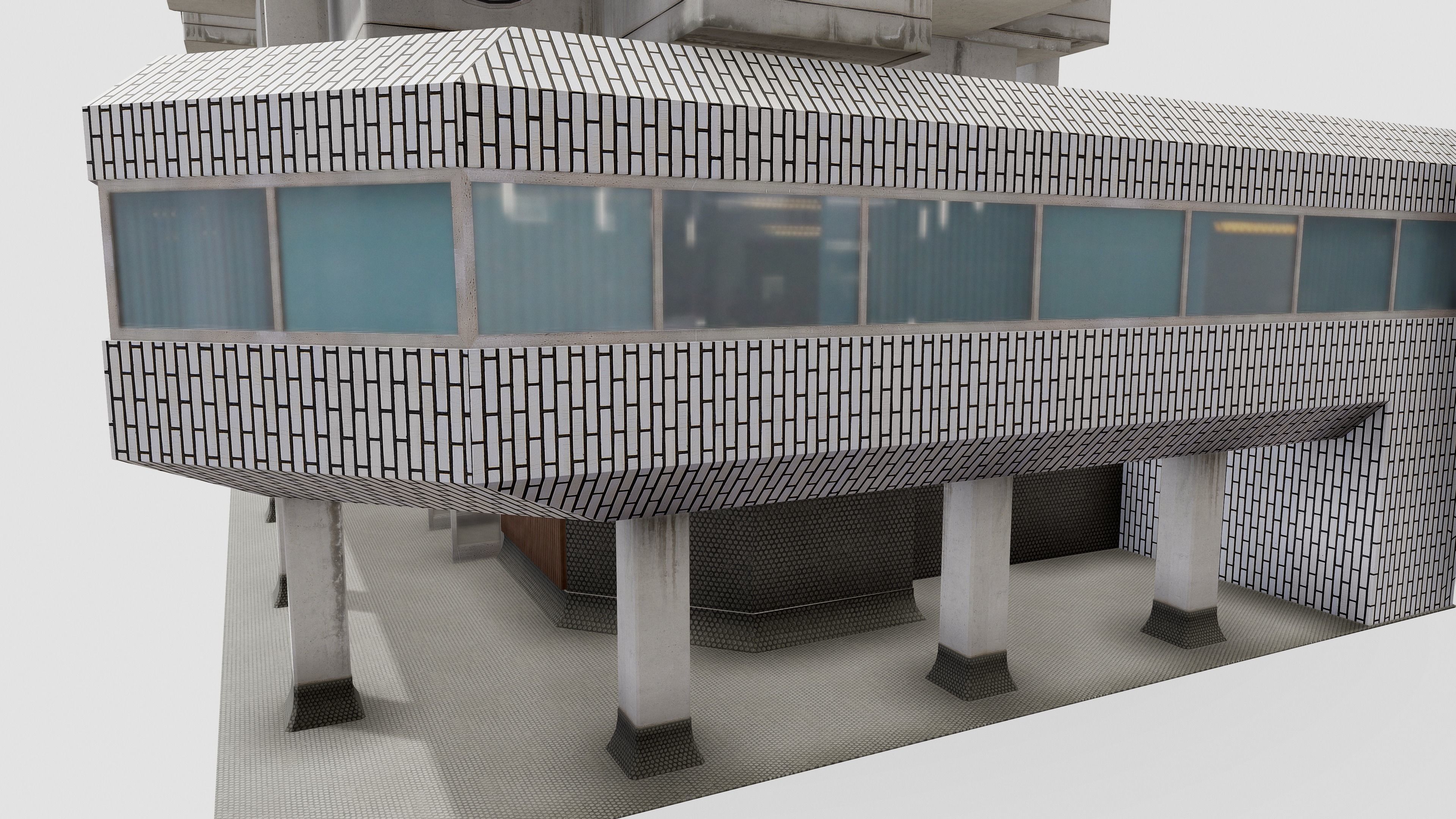 Tokyo Capsule Hotel Low-poly 3D model_9