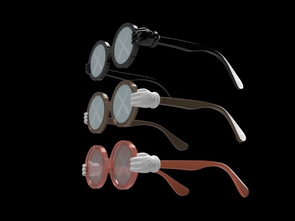 KAWS x Sons and Daughters Sunglasses Collaboration 3D print model_2