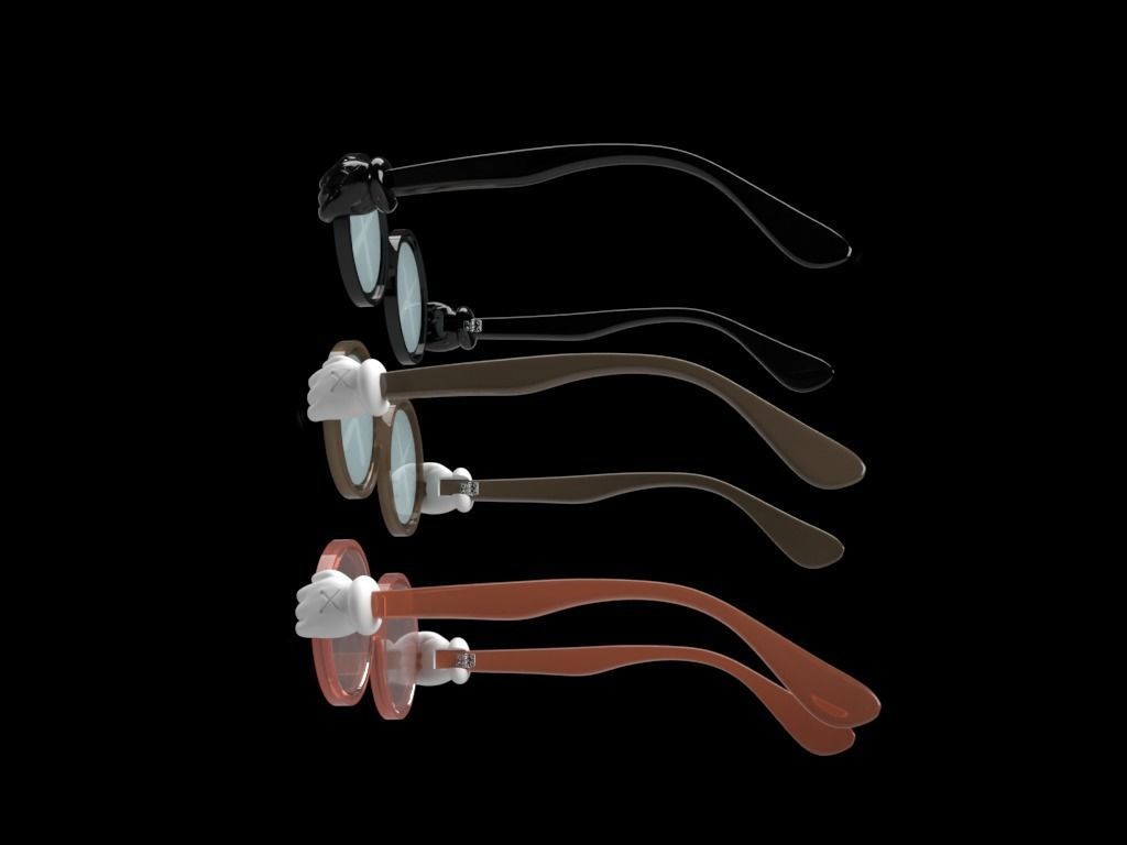 KAWS x Sons and Daughters Sunglasses Collaboration 3D print model_3