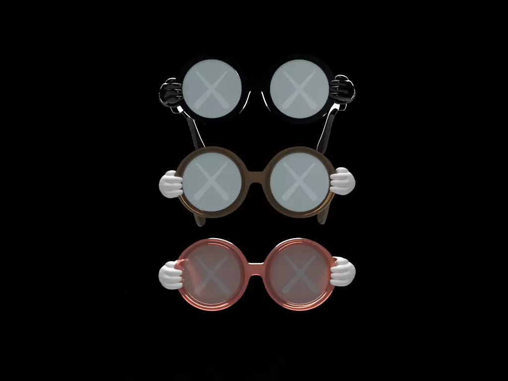 KAWS x Sons and Daughters Sunglasses Collaboration 3D print model_0