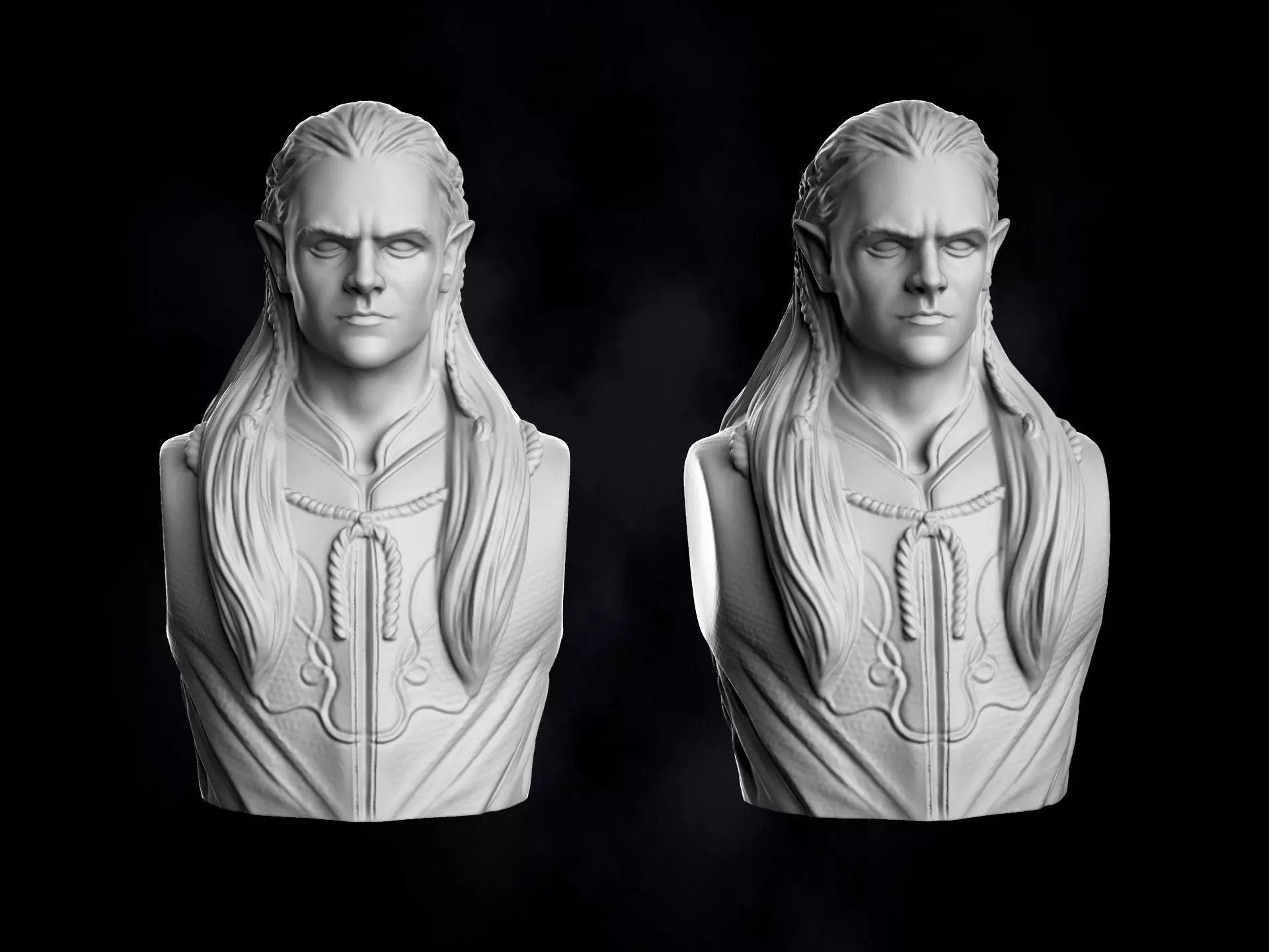 Legolas Fanart Bust 3D print model_0