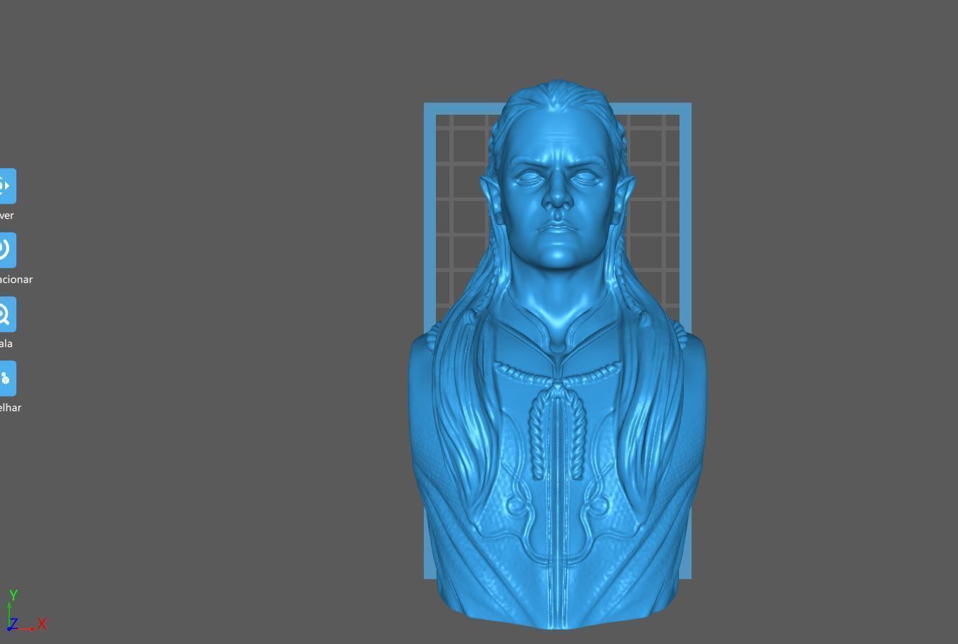 Legolas Fanart Bust 3D print model_5