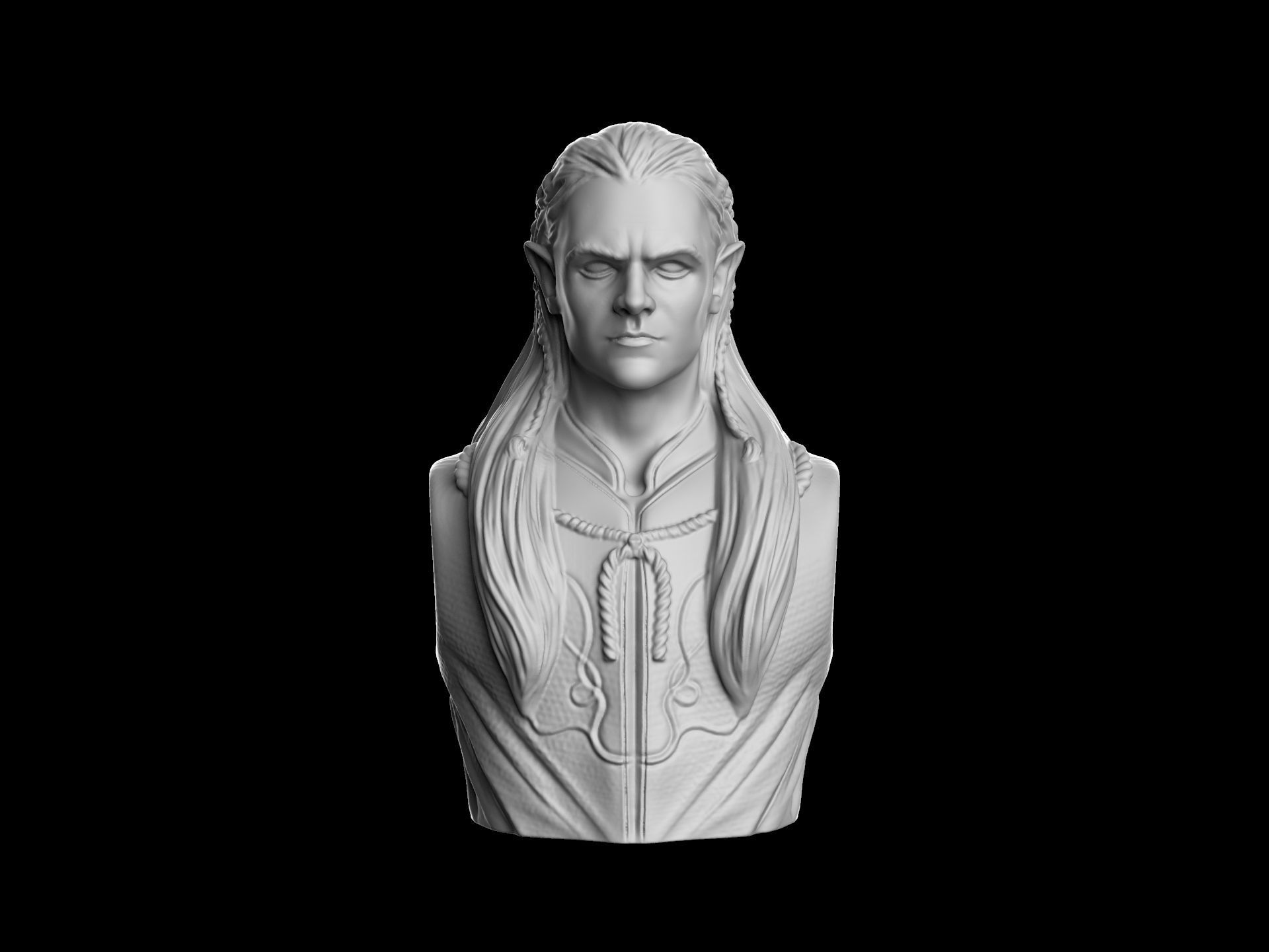 Legolas Fanart Bust 3D print model_2