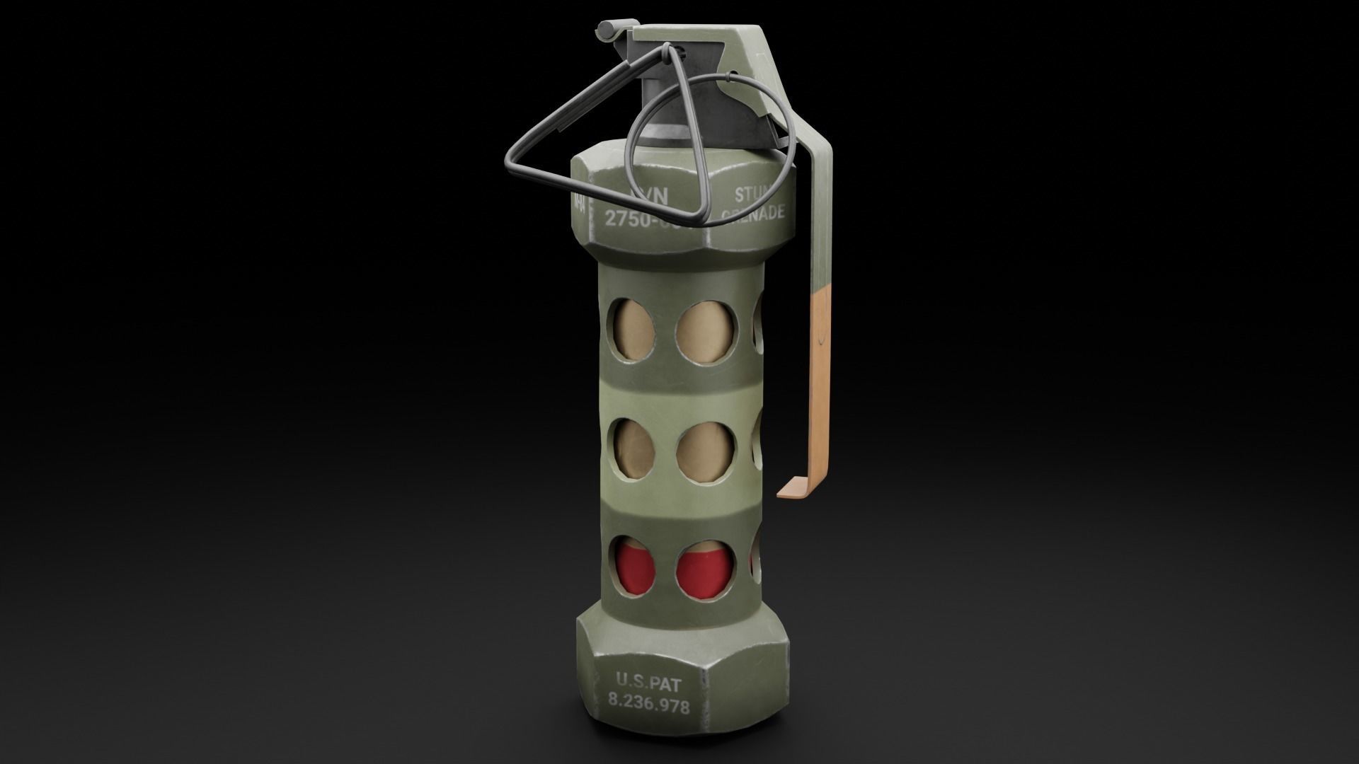 Game Ready Grenades Low-poly 3D model_15