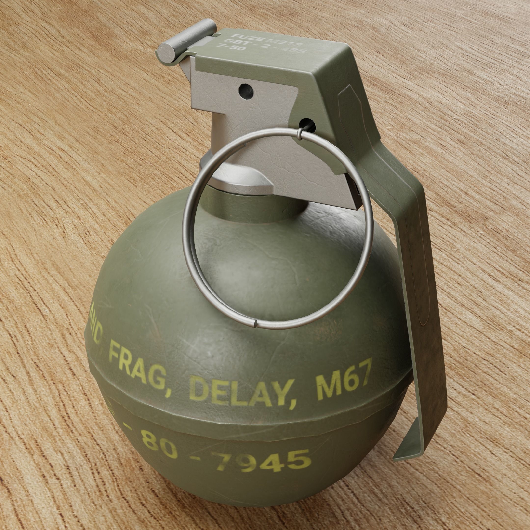 Game Ready Grenades Low-poly 3D model_33