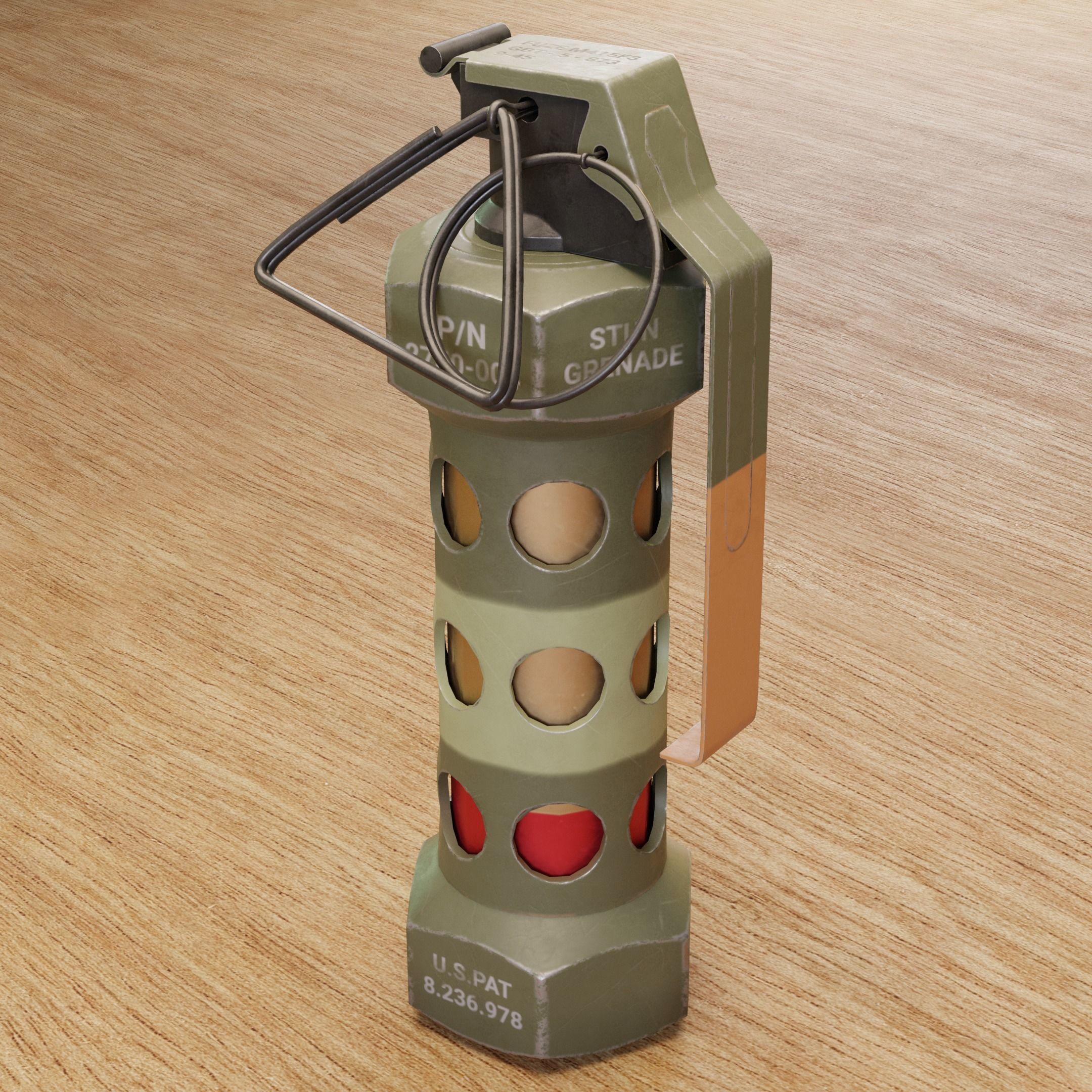 Game Ready Grenades Low-poly 3D model_14