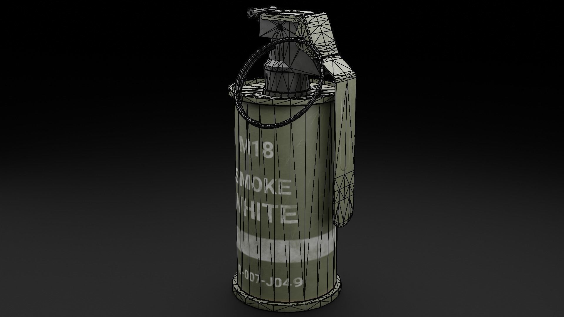 Game Ready Grenades Low-poly 3D model_27