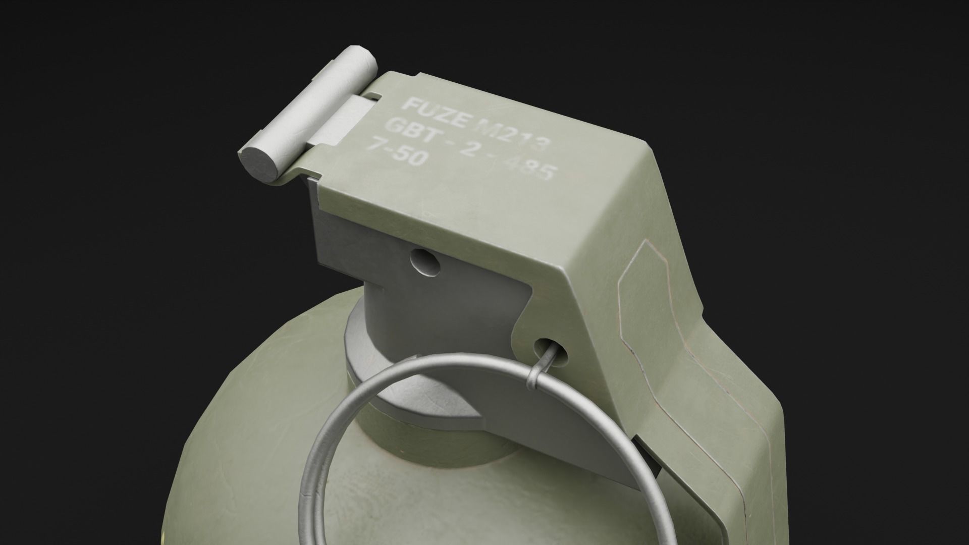 Game Ready Grenades Low-poly 3D model_37