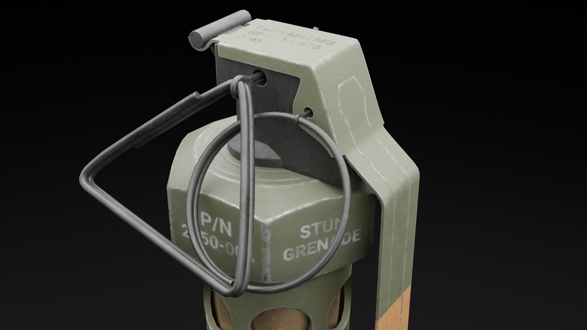 Game Ready Grenades Low-poly 3D model_19