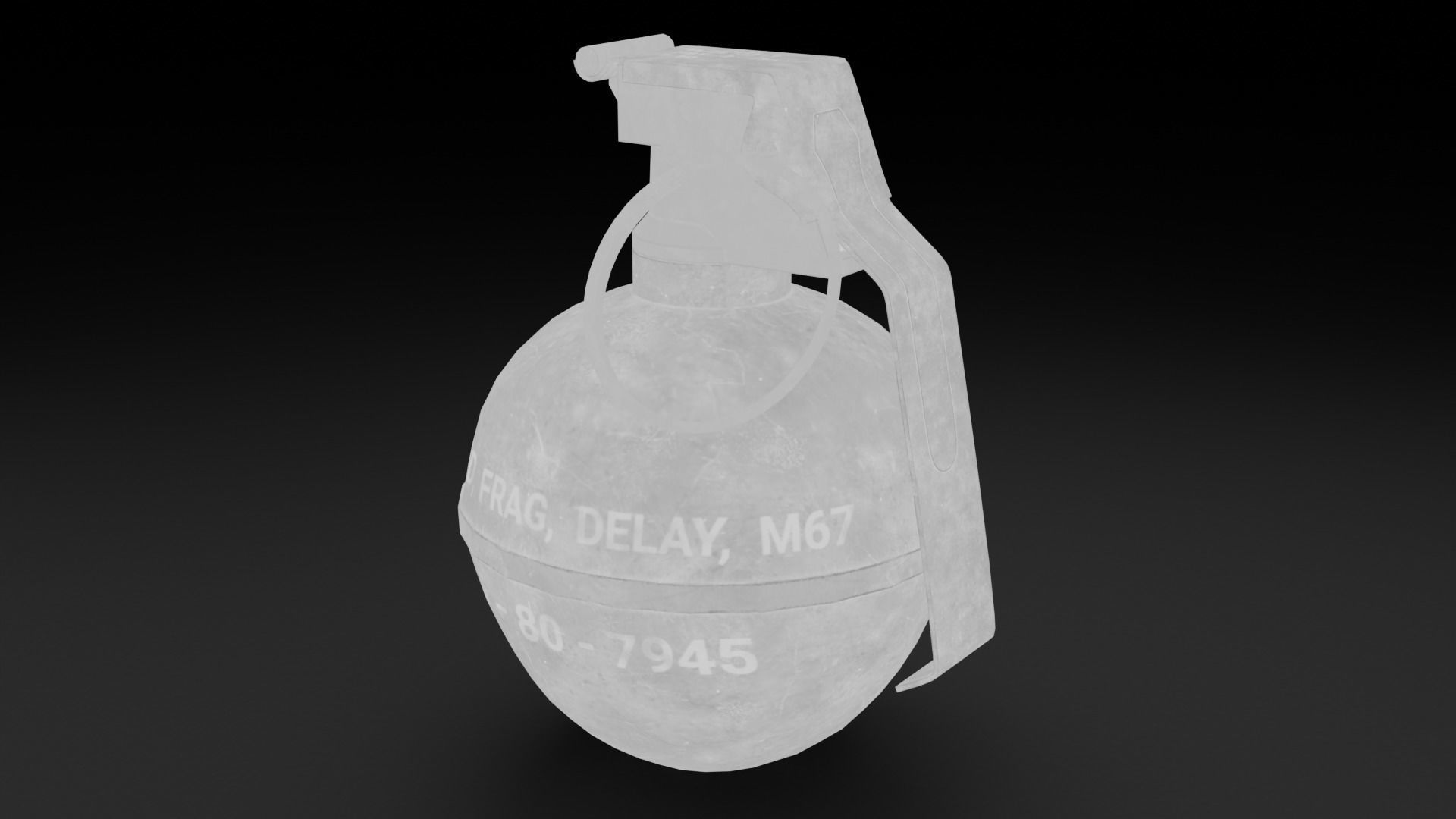 Game Ready Grenades Low-poly 3D model_40