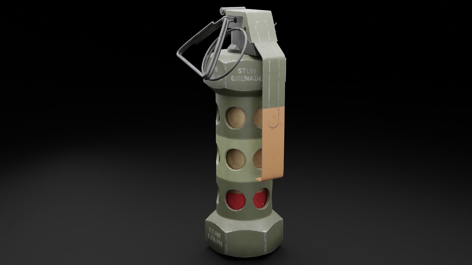 Game Ready Grenades Low-poly 3D model_17