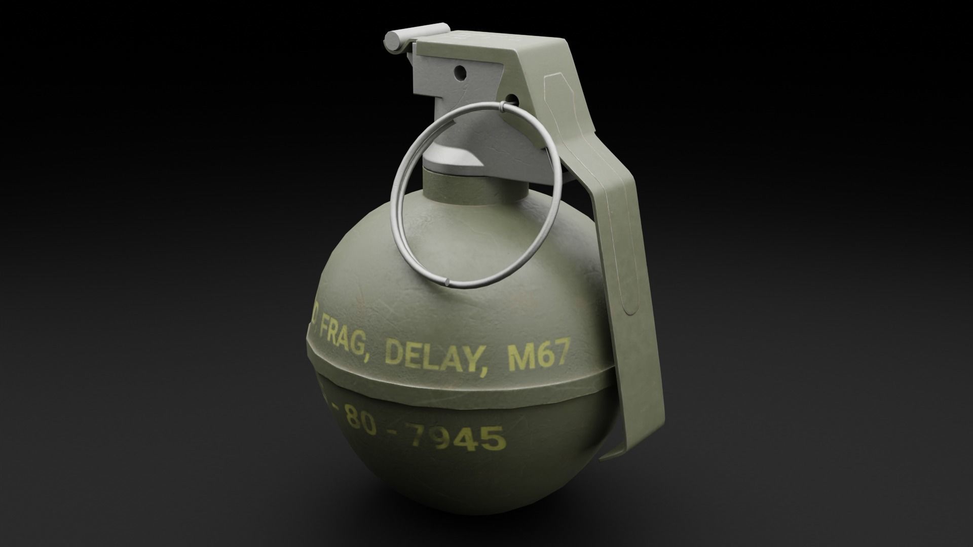 Game Ready Grenades Low-poly 3D model_34