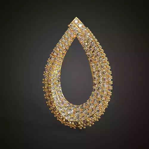 necklaces gold diamond teardrop brooch