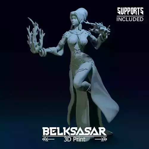 Sorcerer Gypsy Girl 3D print model