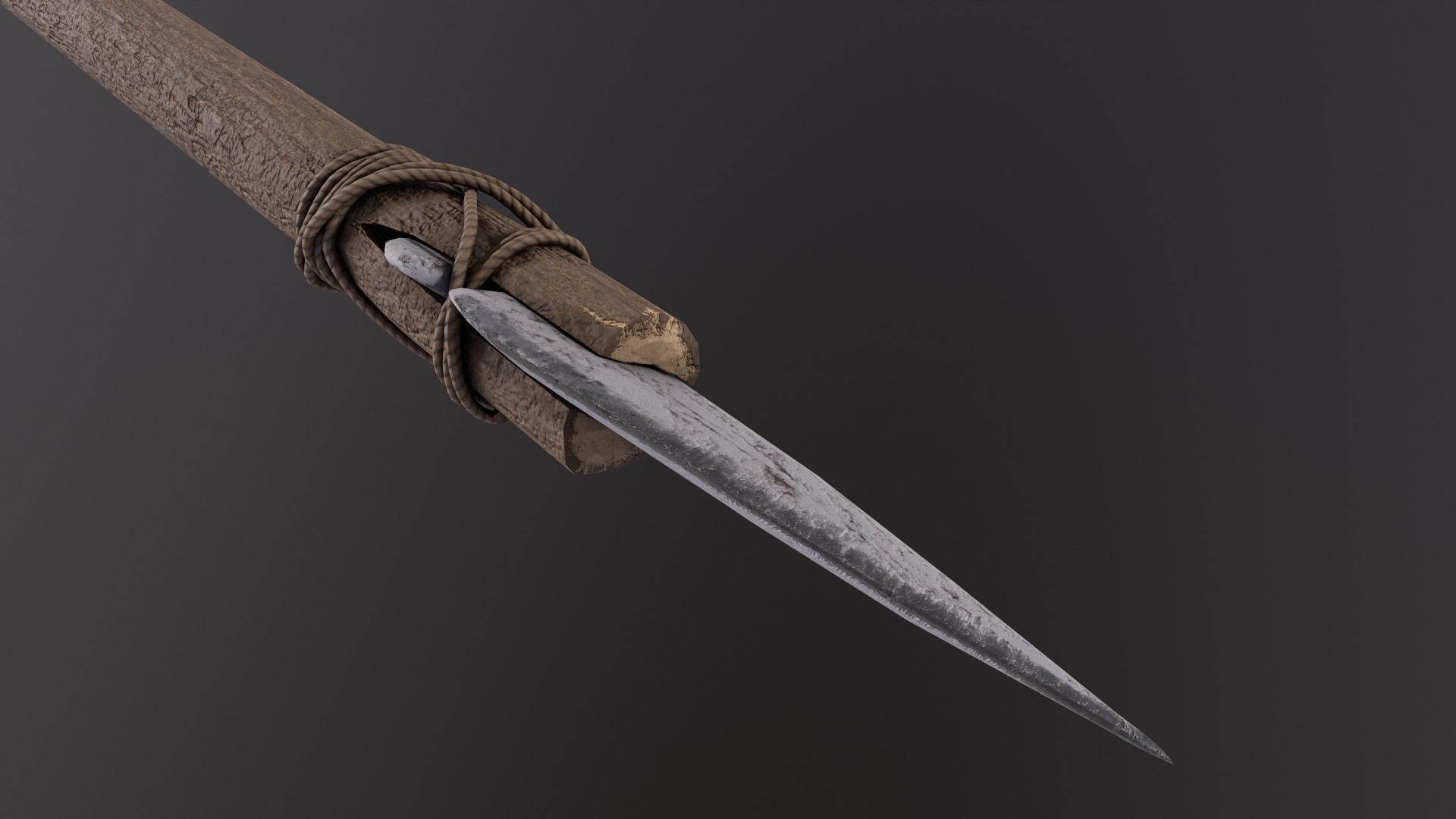 Rock Spear Low-poly 3D model_7
