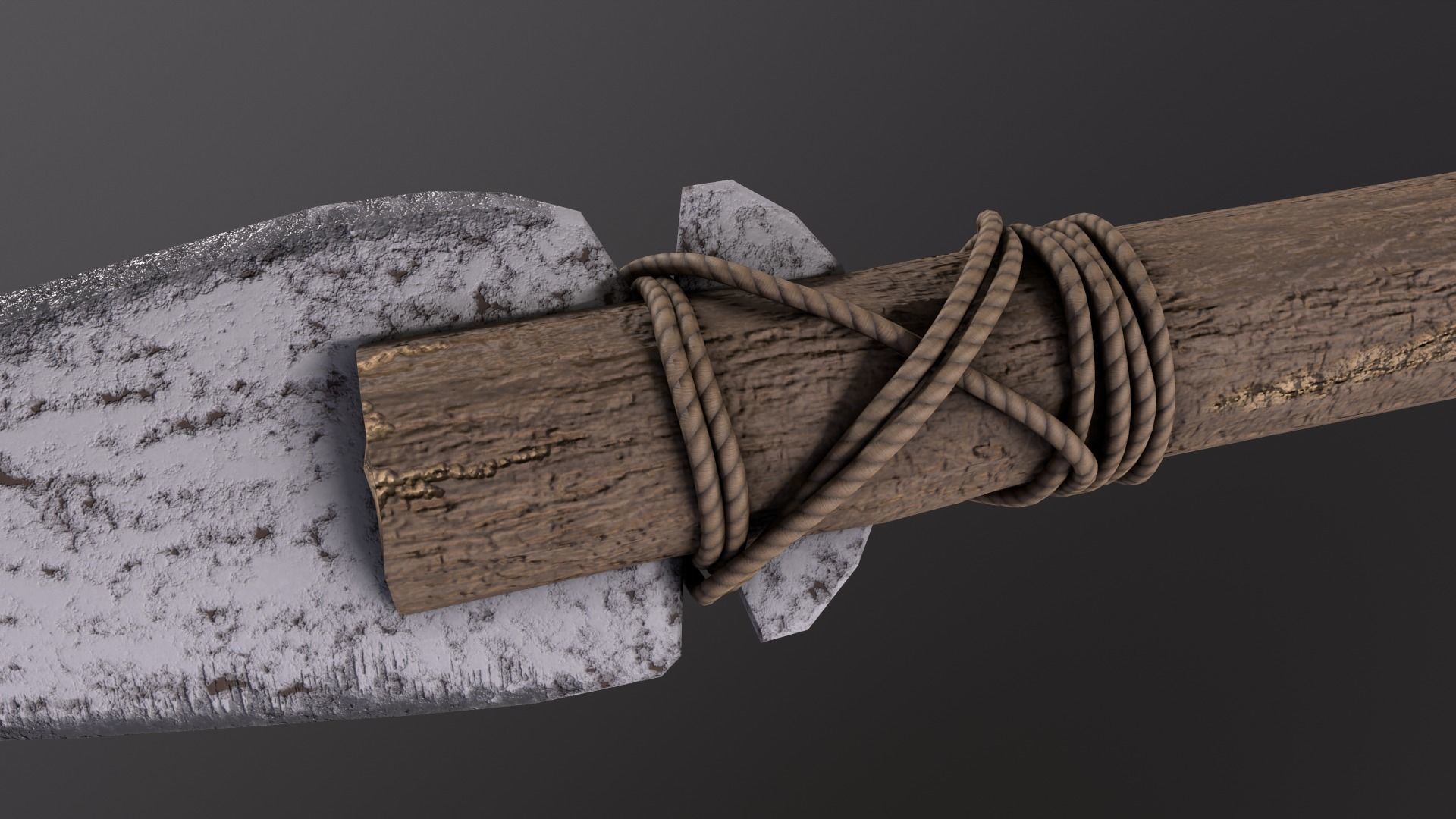 Rock Spear Low-poly 3D model_5