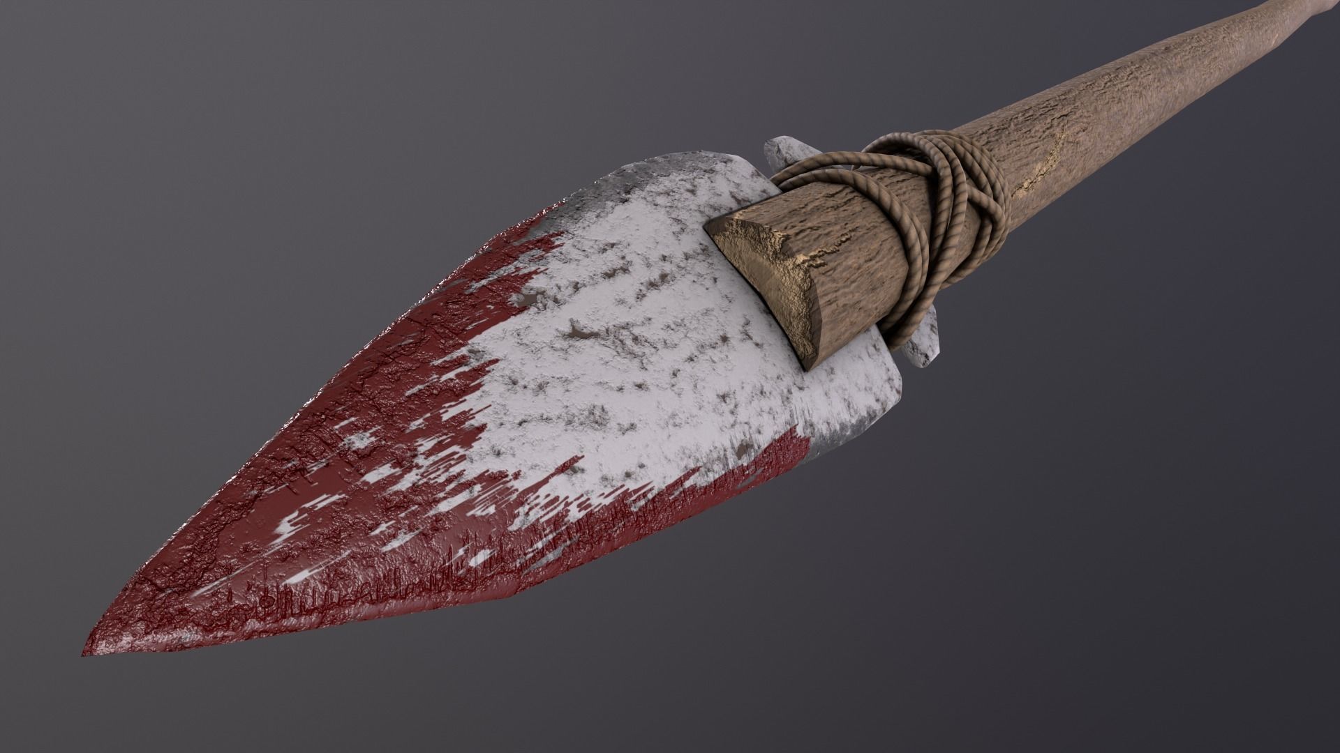 Rock Spear Low-poly 3D model_4