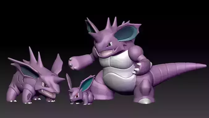 Pokemon NidoranM Nidorino Nidoking