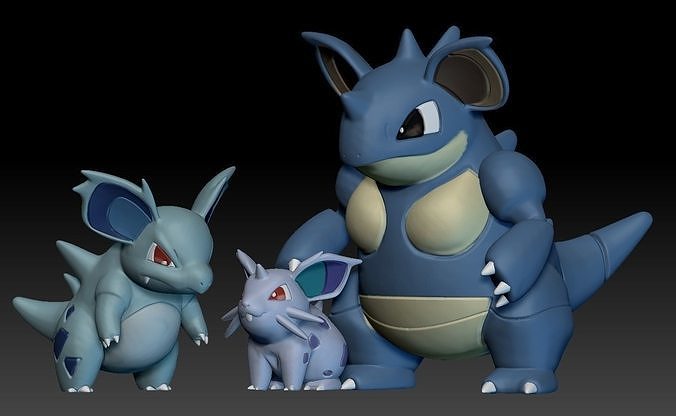 Pokemon NidoranF Nidorina Nidoqueen 3D print model