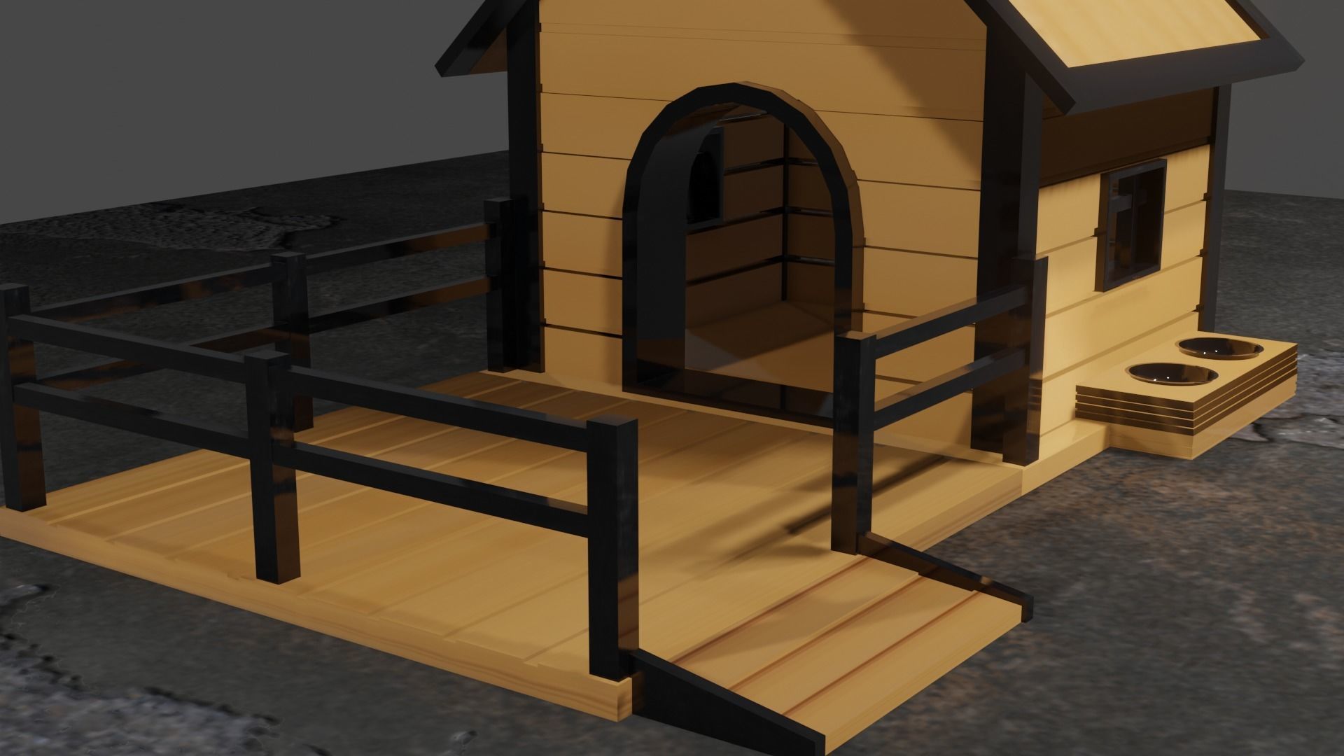 Dog House 3D model_2