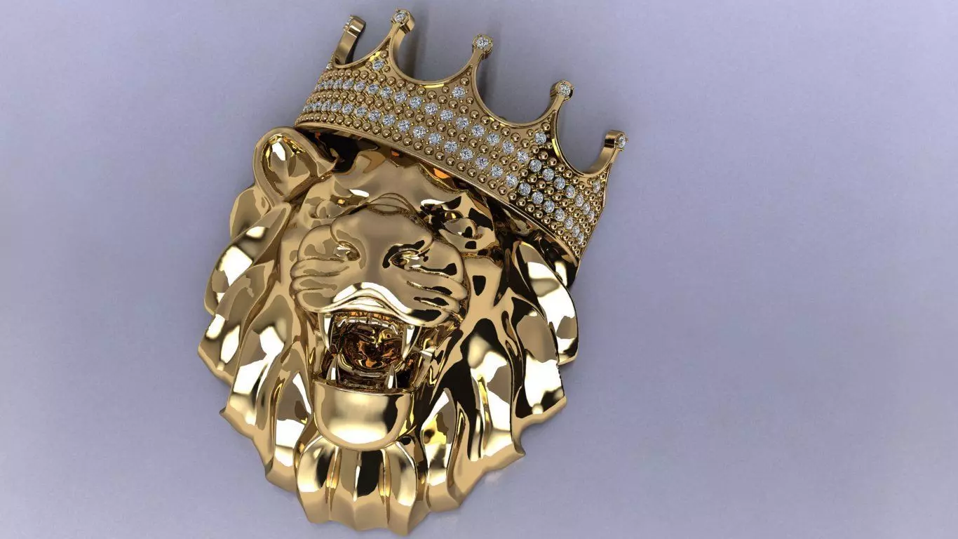 Lion PENDANT 3D print model_0