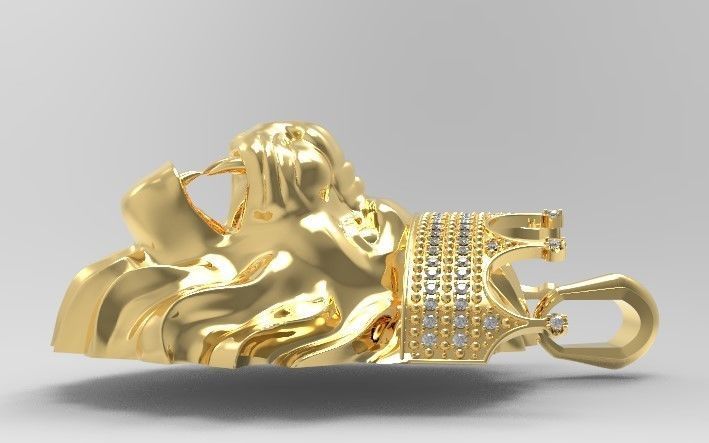 Lion PENDANT 3D print model_2
