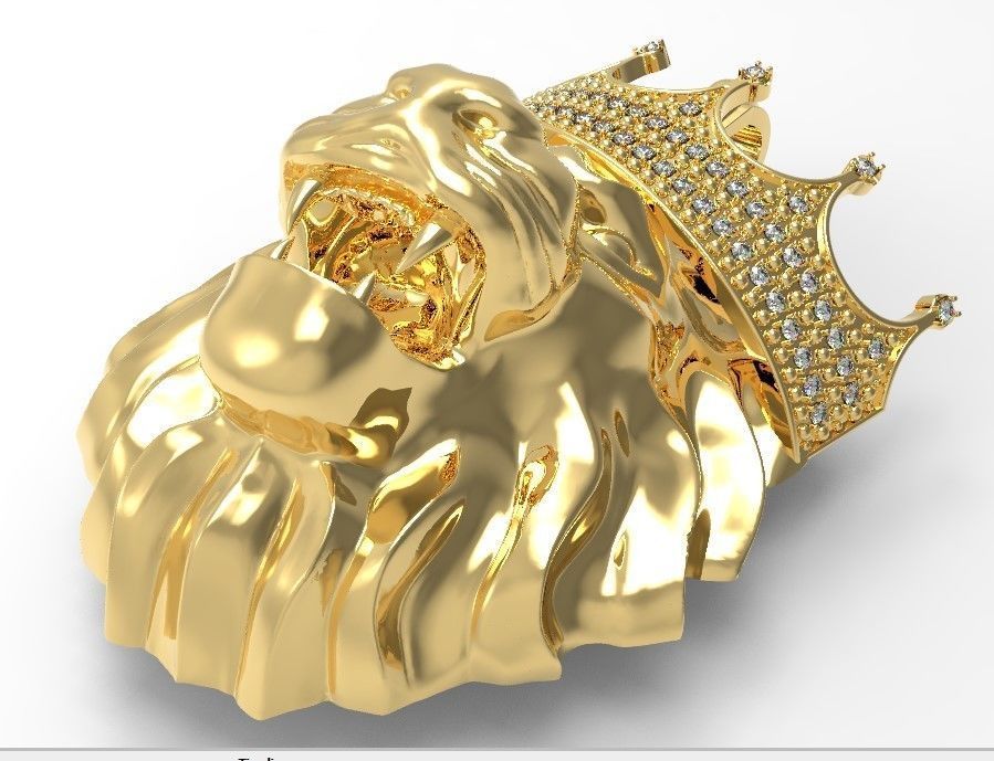 Lion PENDANT 3D print model_6