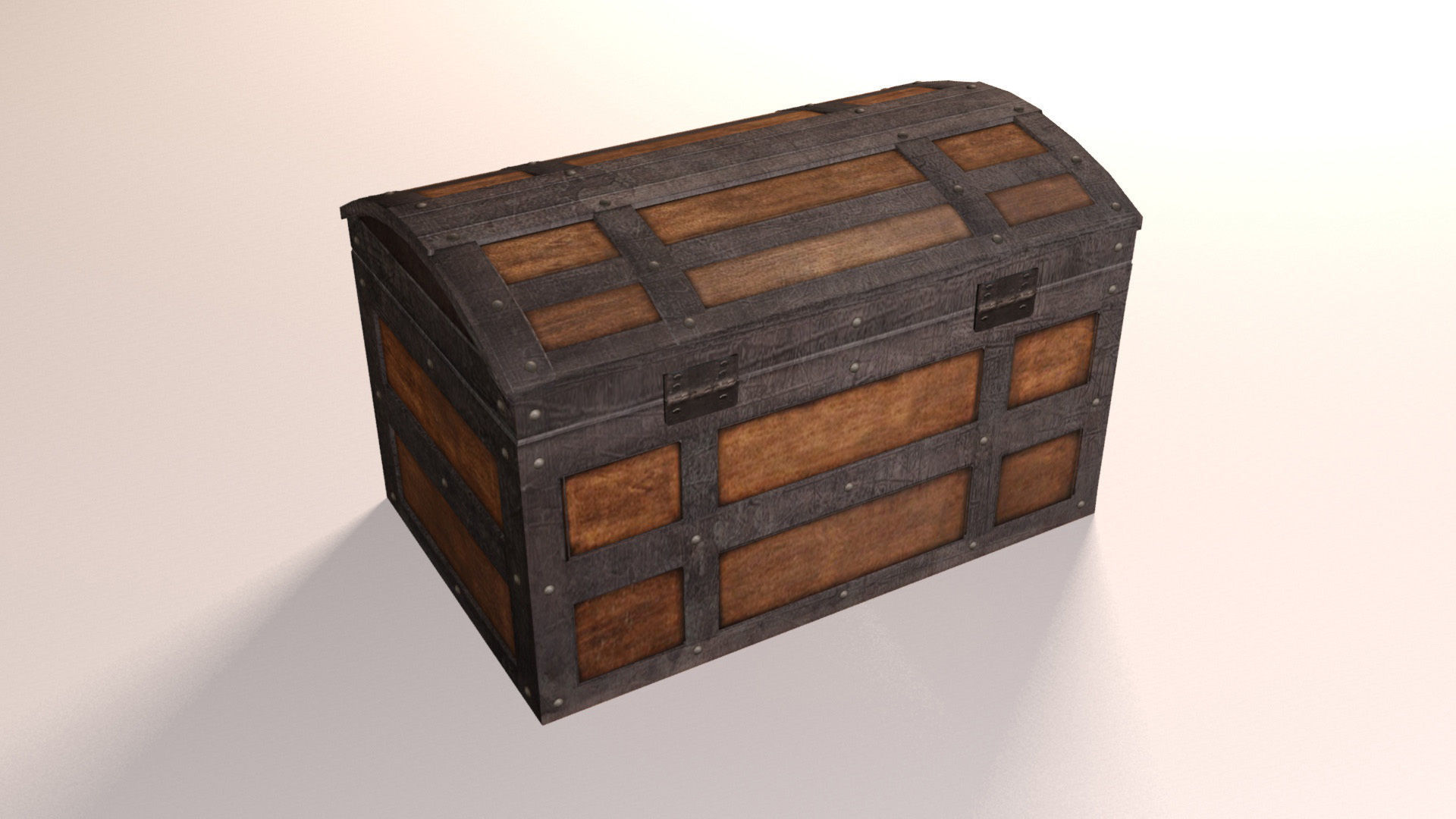 Pirate treasure chests Low-poly 3D model_11