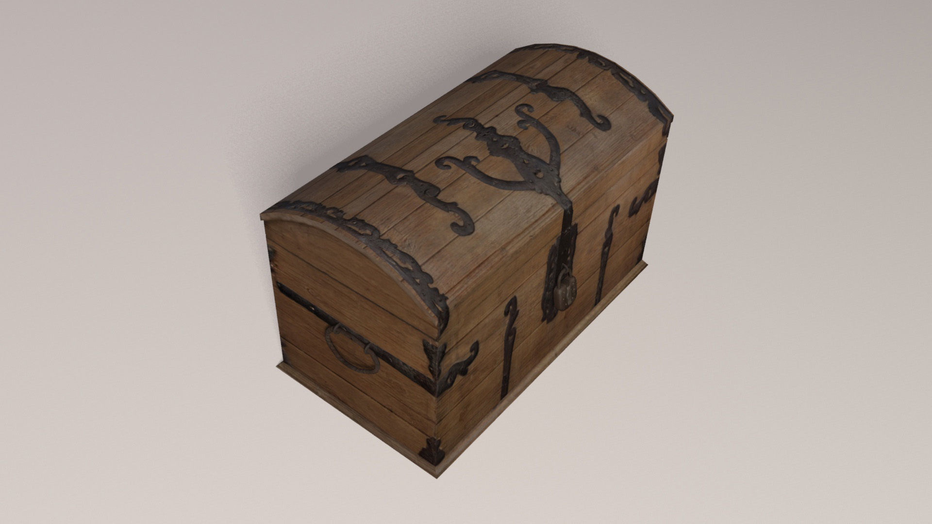 Pirate treasure chests Low-poly 3D model_4