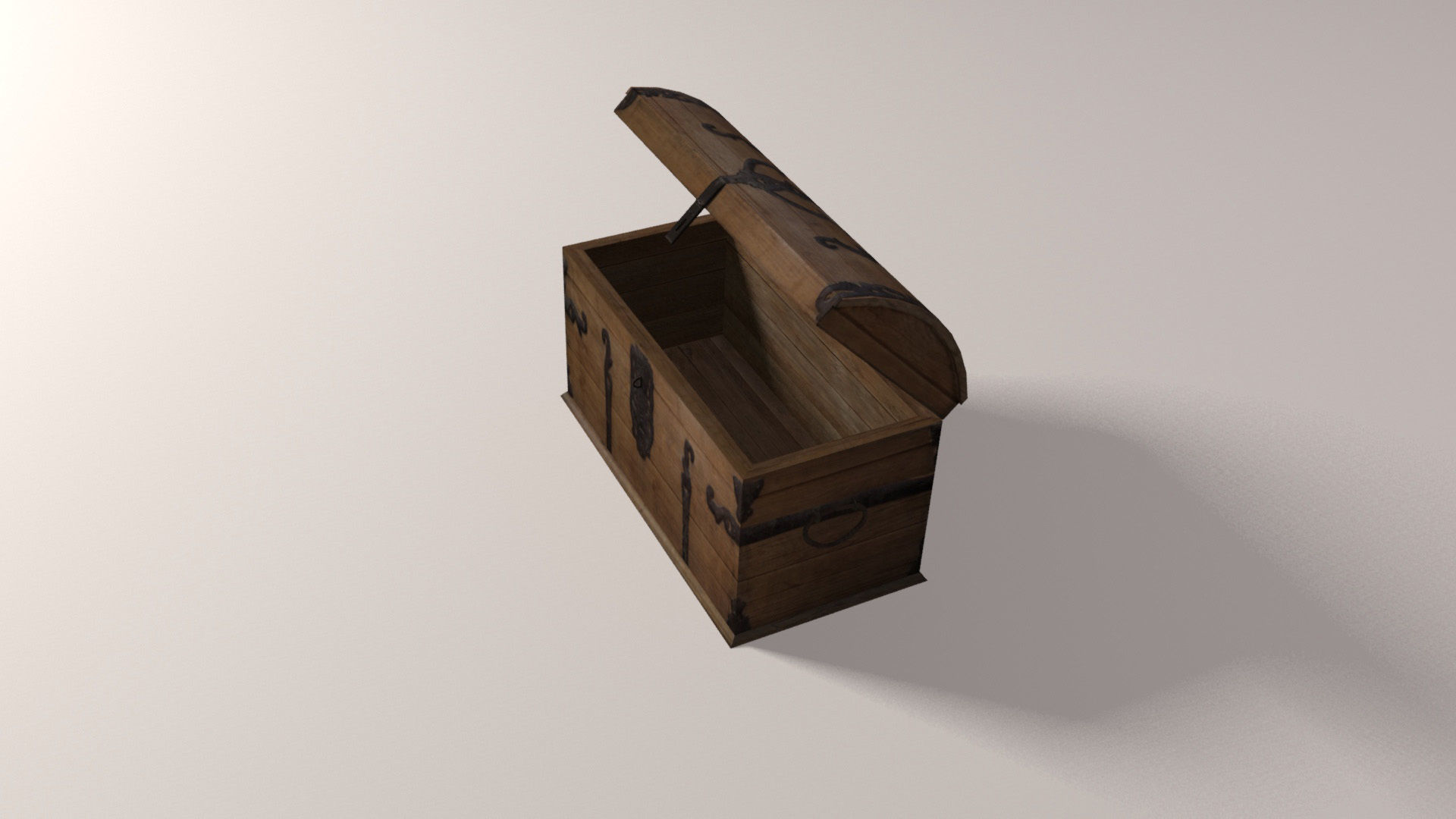 Pirate treasure chests Low-poly 3D model_8