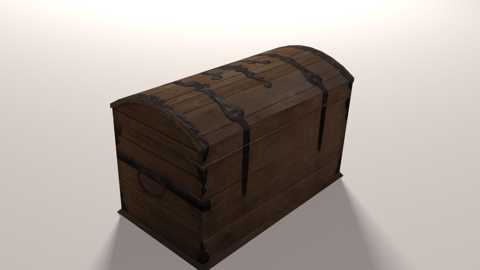 Pirate treasure chests Low-poly 3D model_5