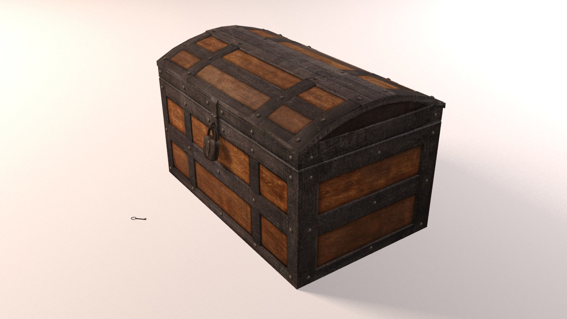 Pirate treasure chests Low-poly 3D model_16