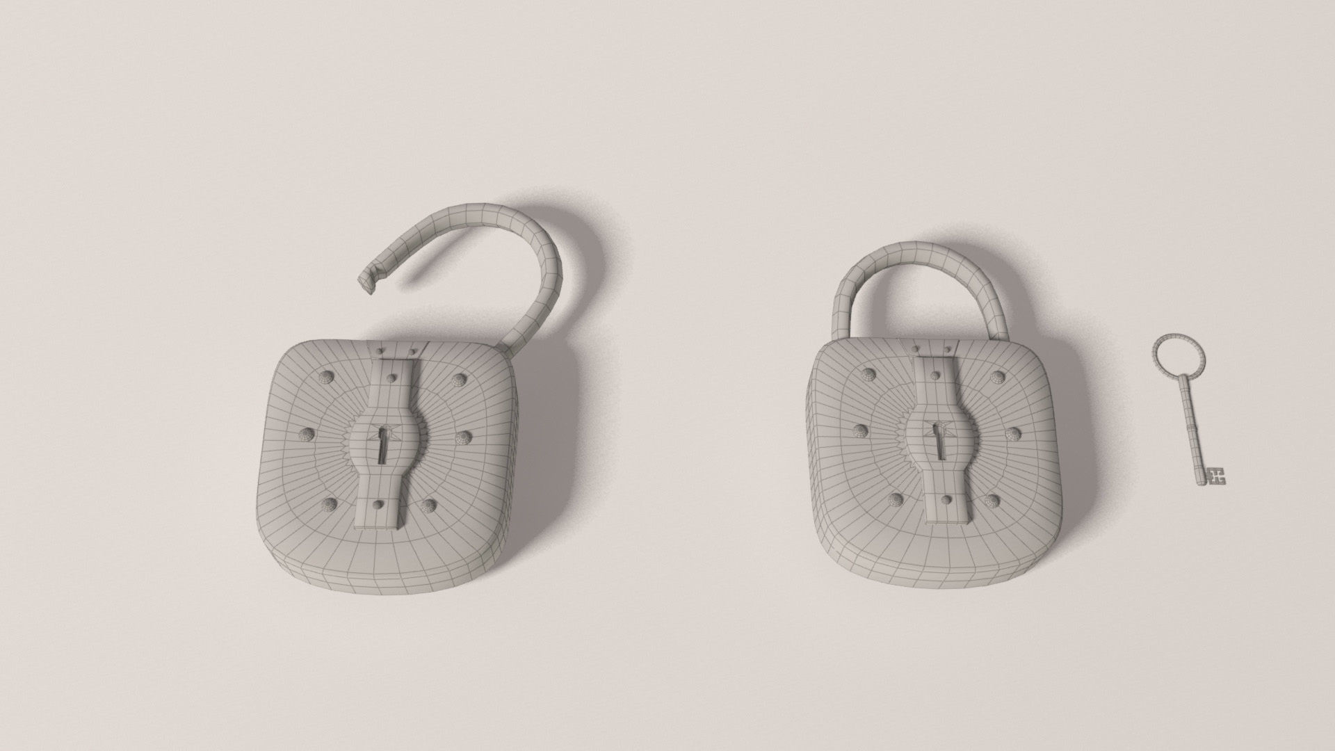 Pirate treasure chests Low-poly 3D model_15