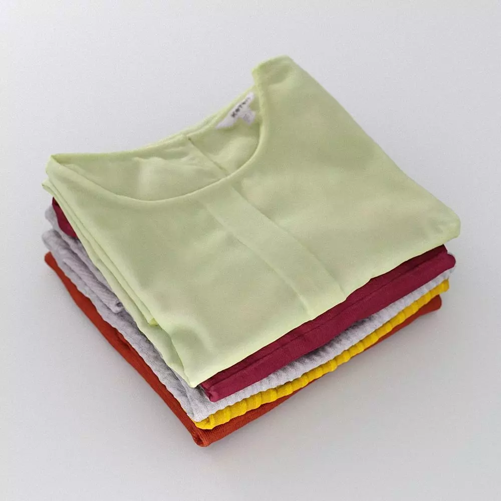 Stack Of Folded Womens Clothes 170 3D model_0
