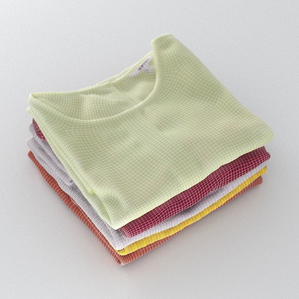 Stack Of Folded Womens Clothes 170 3D model_1