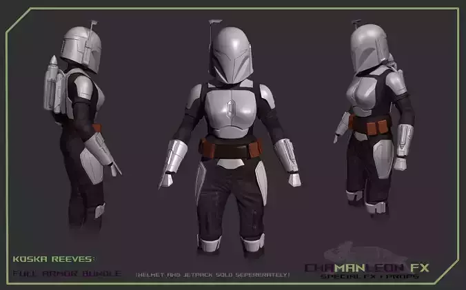 Koska Reeves Armor Bundle The Mandalorian Cosplay 3D print model
