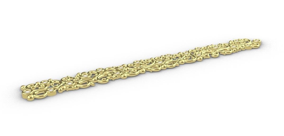 two-color branch style wedding ring 3D print model_2