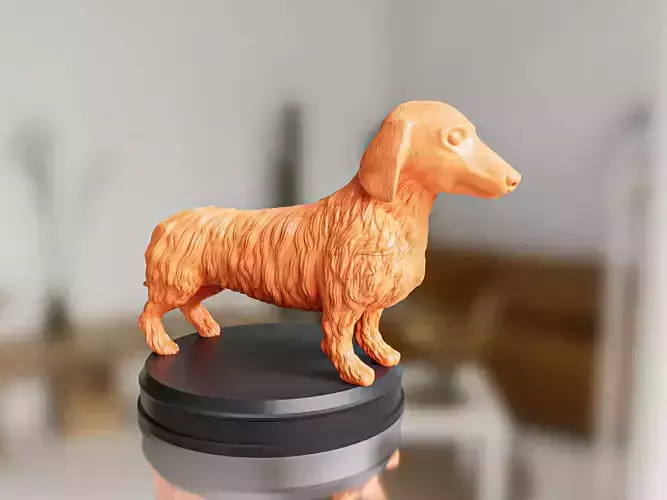 Long Hair Dachshund Toy