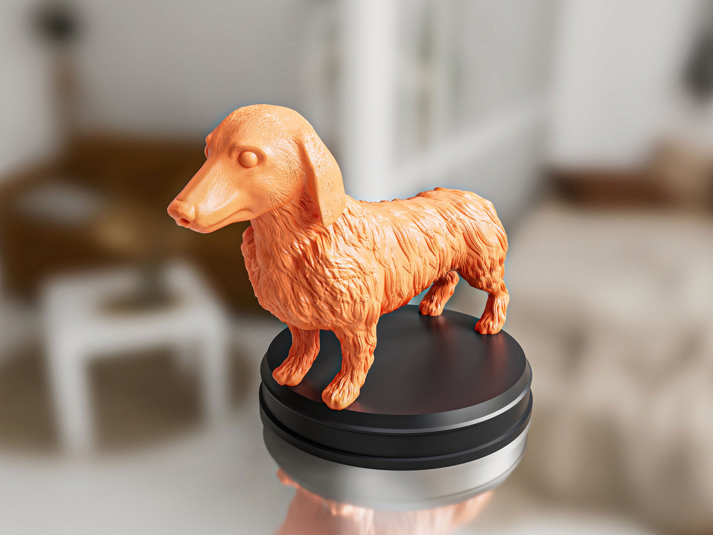 Long Hair Dachshund Toy 3D print model_5