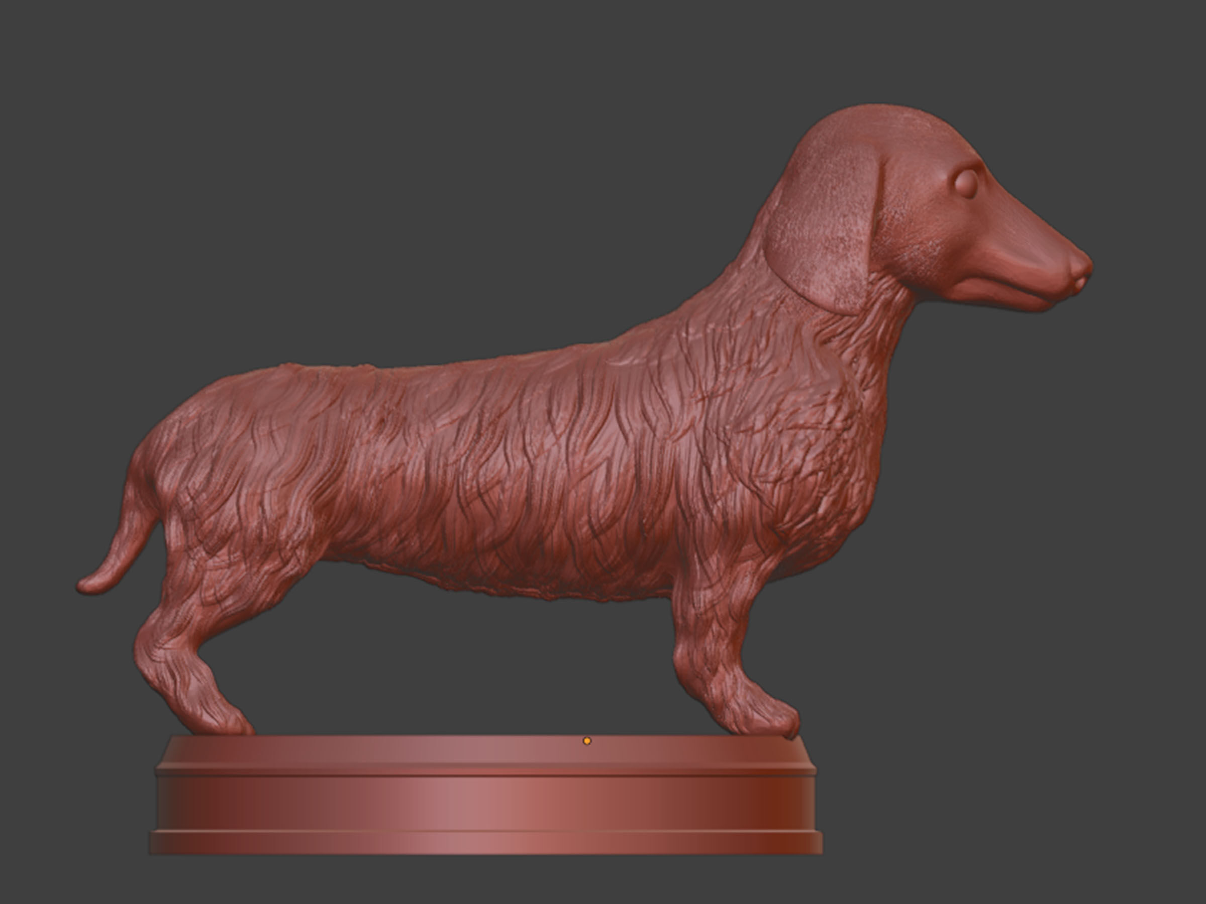 Long Hair Dachshund Toy 3D print model_6