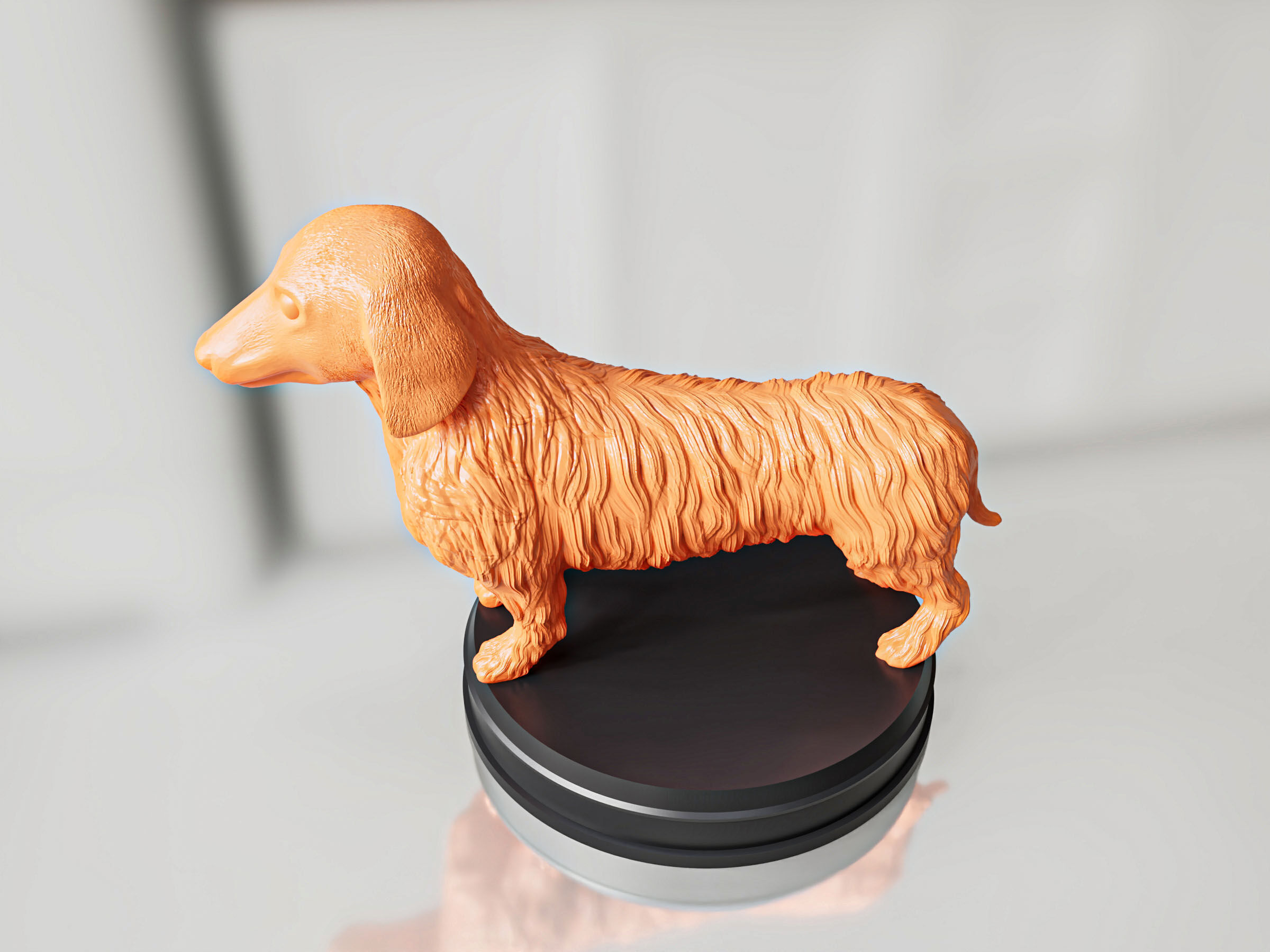 Long Hair Dachshund Toy 3D print model_4