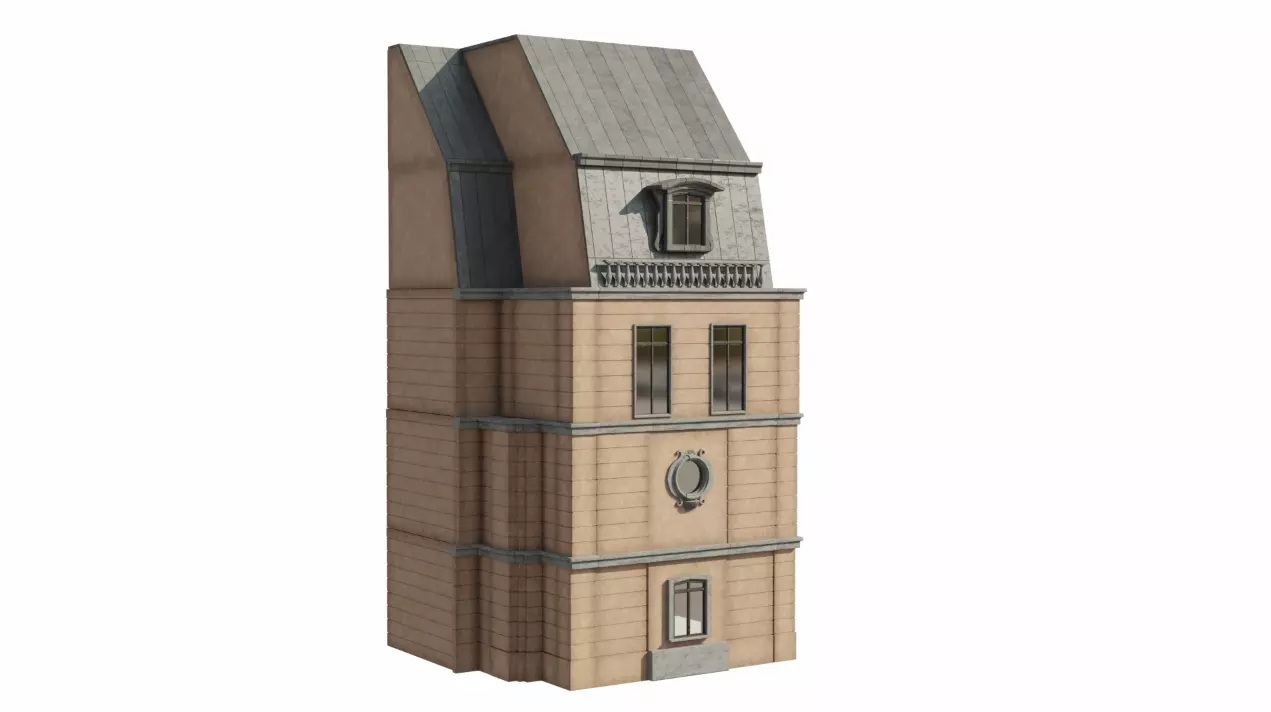 Haussmannien building 2 3D model_0