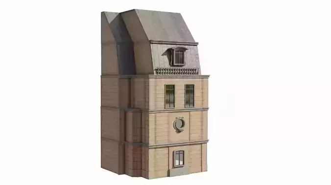 Haussmannien building 2 3D model Haussmannien building 2 3D model
