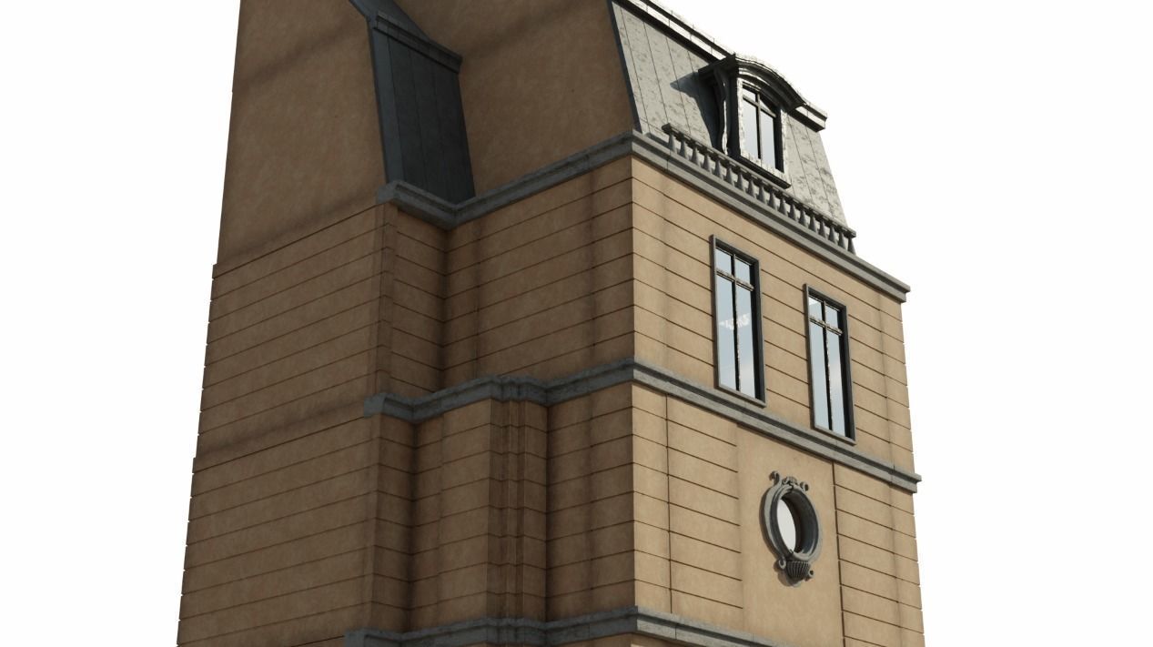 Haussmannien building 2 3D model_1