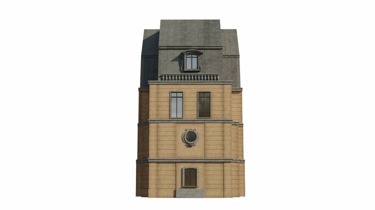 Haussmannien building 2 3D model_2