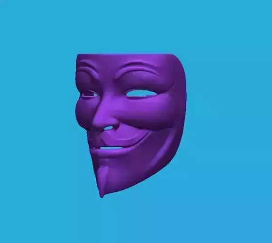 V for Vendetta mask model 3D print model